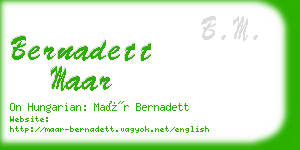 bernadett maar business card